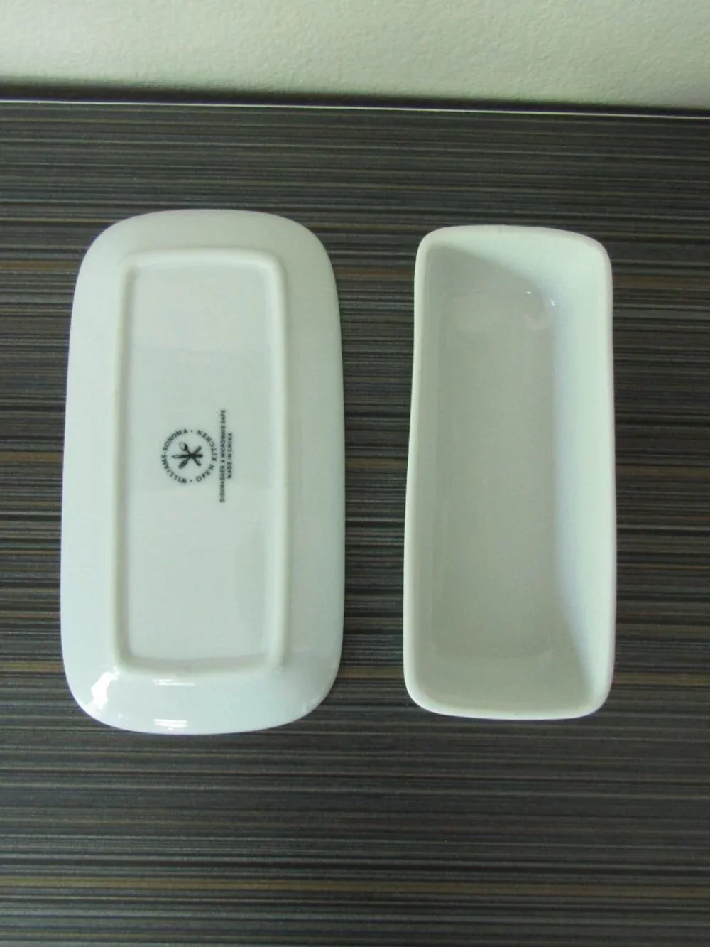 William Sonoma White Butter Dish